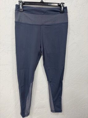 Curves n Combatboots Gray High Waisted Leggings Cheetah Mesh Panel Size Large